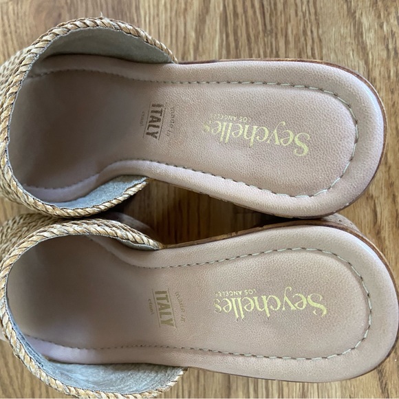 Seychelles Women's Tan Woven Platform Sandals 7 1/2 NEW runs large - Picture 6 of 8